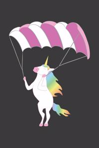 Einhorn als Gleitschirmflieger