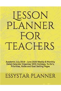 Lesson Planner For Teachers