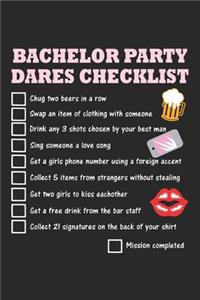 Bachelor Party Dares Checklist