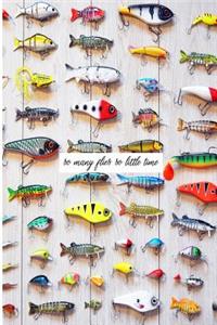 so many flies so little time: 6x9 lined journal: fishing rod reel fly tying: Father's Day Dad Birthday