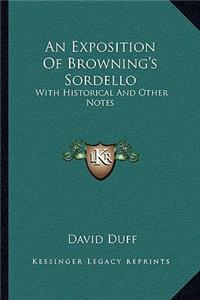Exposition of Browning's Sordello