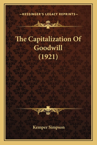 Capitalization Of Goodwill (1921)