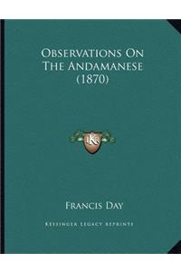 Observations On The Andamanese (1870)