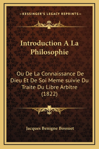 Introduction A La Philosophie