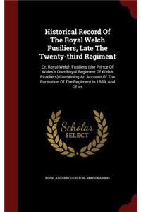 Historical Record Of The Royal Welch Fusiliers, Late The Twenty-third Regiment
