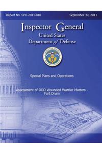 Assessment of DoD Wounded Warrior Matters - Form Drum