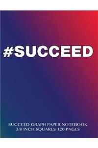 Succeed Graph Paper Notebook 3/8 inch squares 120 pages