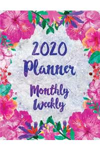 2020 Planner Flowers Monthly Weekly