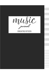 Music Journal Songwriting Notebook