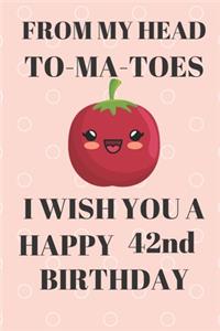 FROM MY HEAD TO-MA-TOES I WISH YOU A HAPPY42nd Birthday