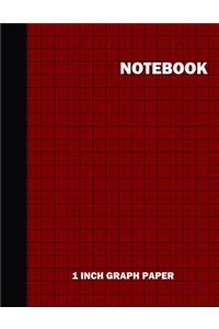 Notebook. 1 Inch Graph Paper