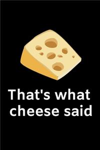 That's What Cheese Said