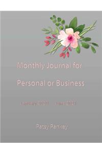 Monthly Journal for Personal or Business January 2020 - June 2021