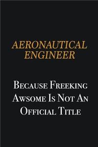 aeronautical engineer because freeking awsome is not an official title