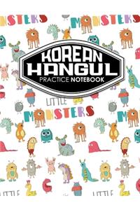 Korean Hangul Practice Notebook