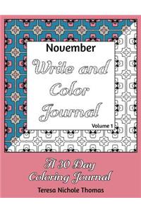 November Write and Color Journal - Volume 1