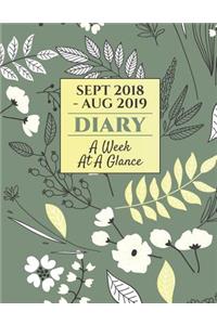 SEPT 2018 - AUG 2019 Diary A Week At A Glance