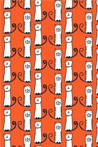 Journal Notebook For Cat Lovers Funny Tall Cats Pattern 7