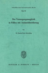 Der Versorgungsausgleich in Fallen Mit Auslandsberuhrung