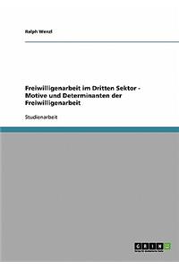 Freiwilligenarbeit im Dritten Sektor - Motive und Determinanten der Freiwilligenarbeit