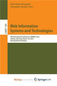 Web Information Systems and Technologies