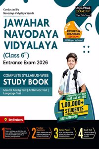 Examcart Jawahar Navodaya Vidyalaya (JNV) Class 6 Complete Guidebook For 2026 Entrance Exam in English