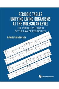Periodic Tables Unifying Living Organisms at the Molecular Level: The Predictive Power of the Law of Periodicity