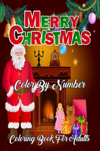 Merry Christmas Color By Number Coloring Book For Adults