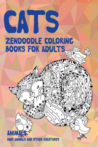Zendoodle Coloring Books for Adults Baby Animals and other Creatures - Animals - Cats