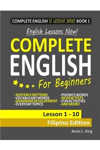 English Lessons Now! Complete English For Beginners Lesson 1 - 10 Filipino Edition