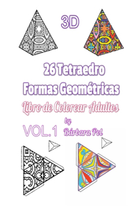 3D - 26 Tetraedro Formas geométricas para Colorear