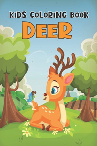 Kids Coloring Book Deer