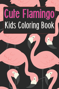 Cute Flamingo Kids Coloring Book