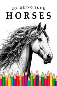 Horses Coloring Book