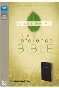 NIV, Reference Bible, Giant Print, Imitation Leather, Black, Indexed