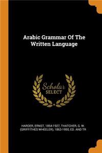 Arabic Grammar Of The Written Language