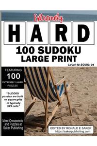 Extremely Hard 100 Sudoku Large Print
