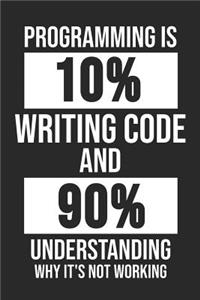 Programming Is 10% Writing Code And 90% Understanding Why It's Not Working