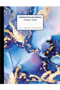 Composition Notebook College Ruled 8.5x11 In 21.59x27.94 50 Sheets/100 Pages
