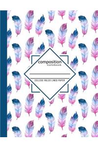 Composition Notebook College Ruled Lined paper