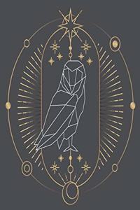 Geometric Owl - 2019 & 2020 Mid Year Academic Journal With Mind Maps, Budget Planner, Goal Setting & Inspirational Quotes