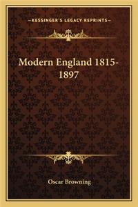 Modern England 1815-1897