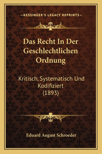 Recht In Der Geschlechtlichen Ordnung