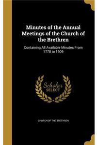 Minutes of the Annual Meetings of the Church of the Brethren