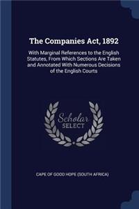 The Companies Act, 1892