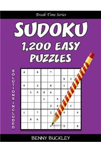 Sudoku 1,200 Easy Puzzles. Solutions Included