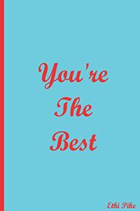 You're The Best - Red Blue Notebook / Extended Lines / Soft Matte Cover