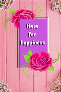 lists for happiness