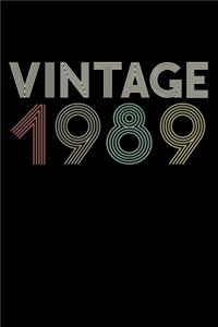 Vintage 1989 Notebook Birthday Gift