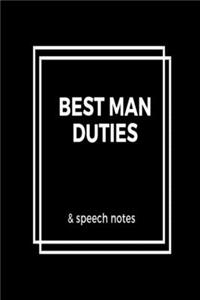 Best Man Duties & Speech Notes